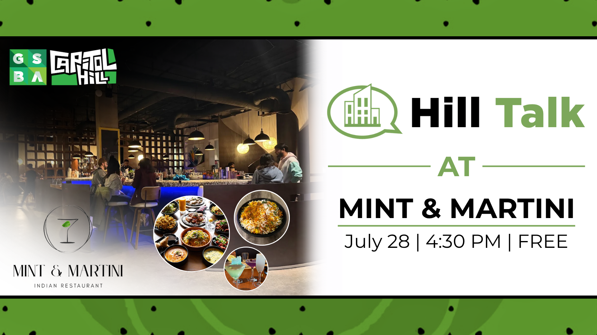 Hill Talk Mint and Martini Capitol Hill