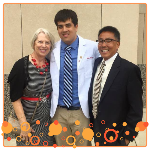 Andrew Wong with his family