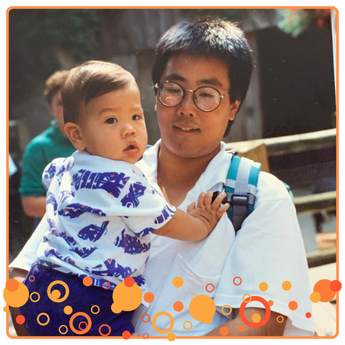 Andrew Wong with members of his family