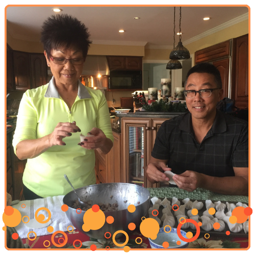 Andrew Wong with loved ones